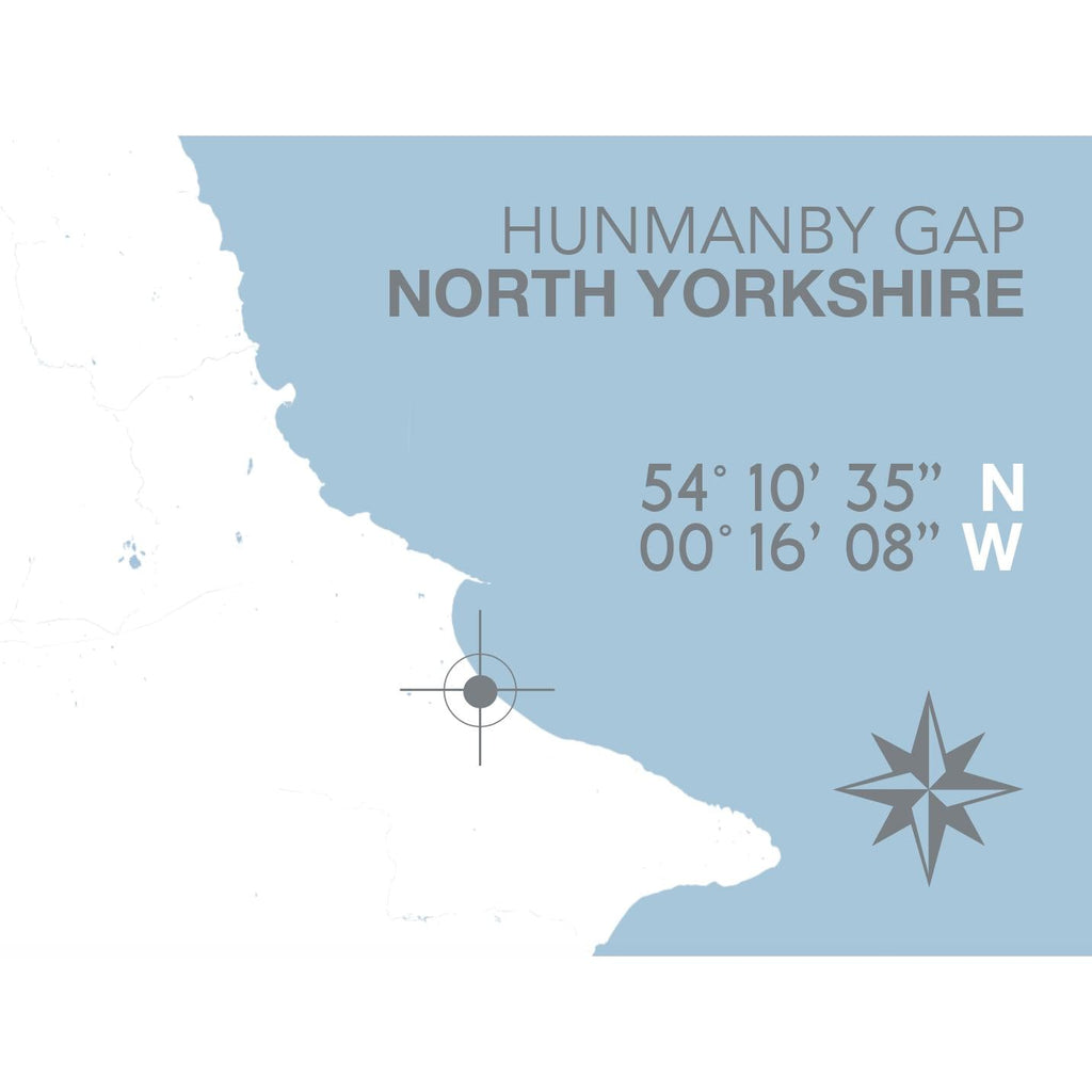 Hunmanby Gap Coastal Map Print-SeaKisses