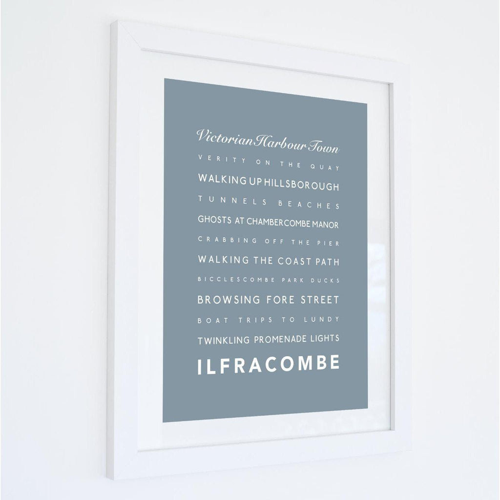 Ilfracombe Typographic Print-SeaKisses