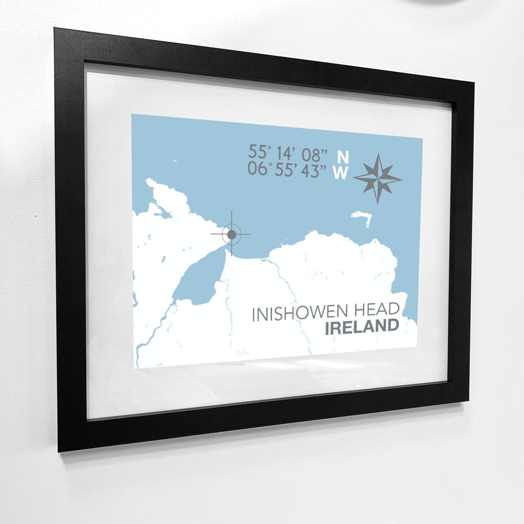 Inishowen Head Coastal Map Print-SeaKisses