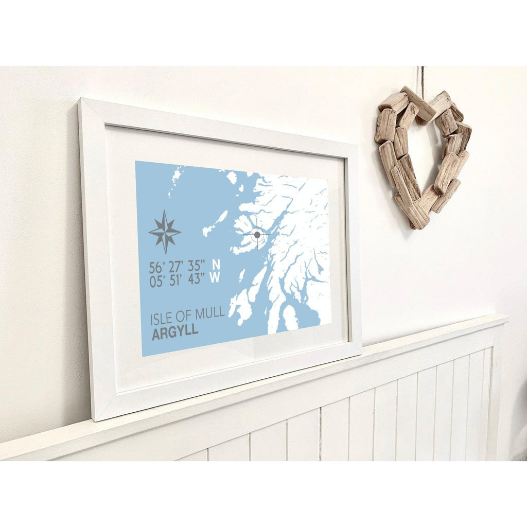 Isle of Mull Map Travel Print- Coastal Wall Art /Poster-SeaKisses