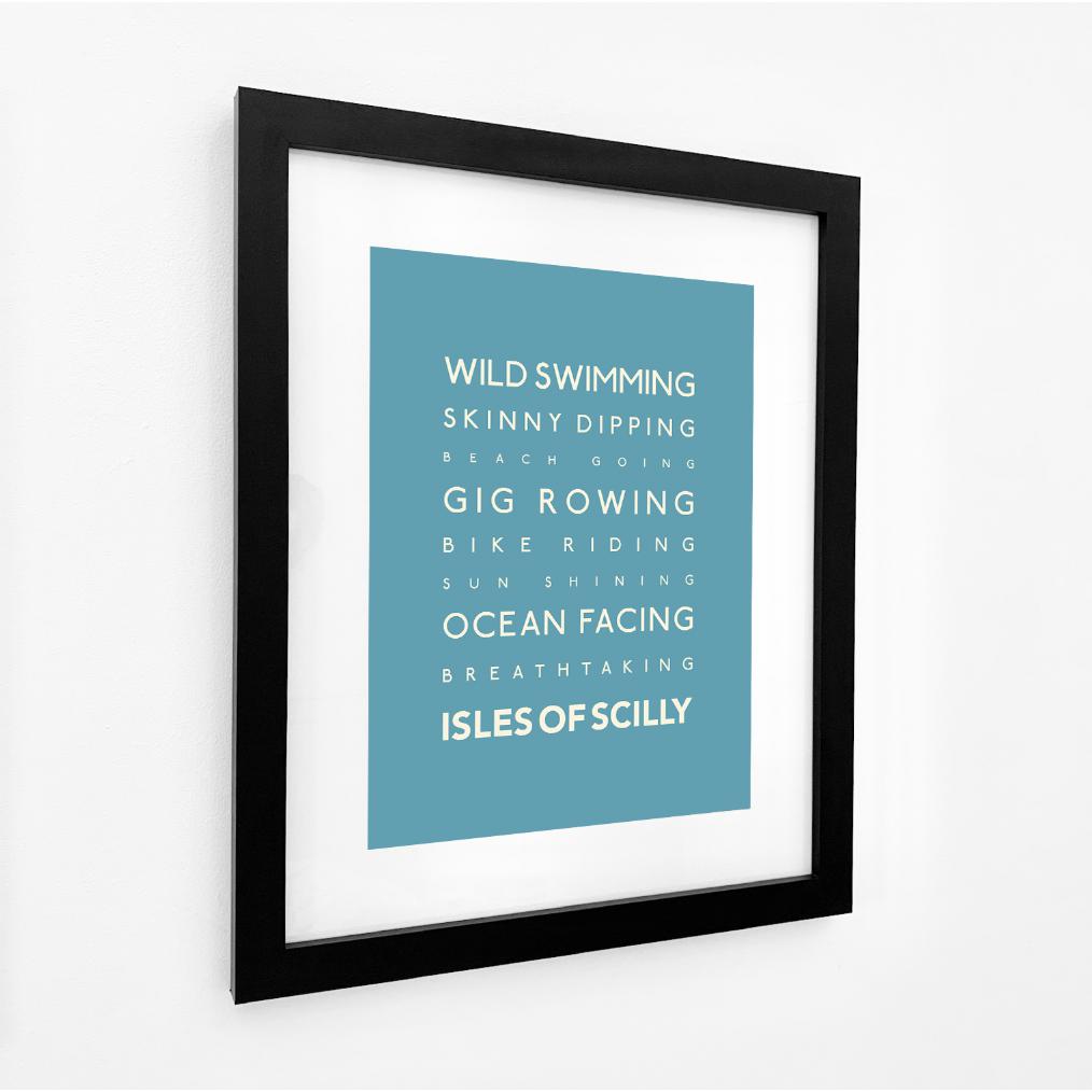 Isles of Scilly Typographic Print-SeaKisses