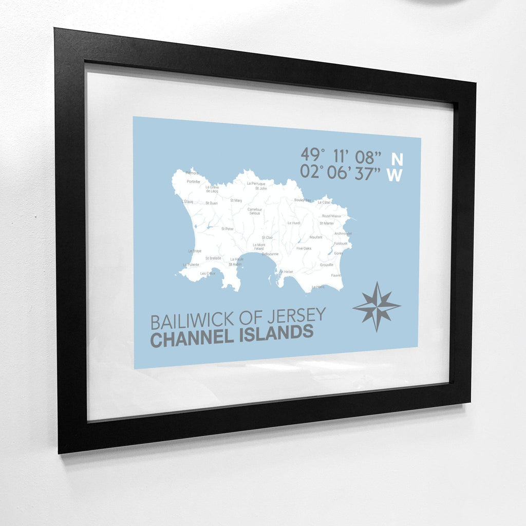 Jersey Coastal Map Print-SeaKisses