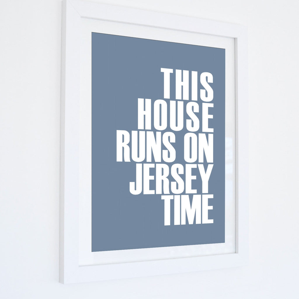 Jersey Time Typographic Travel Print- Coastal Wall Art /Poster-SeaKisses