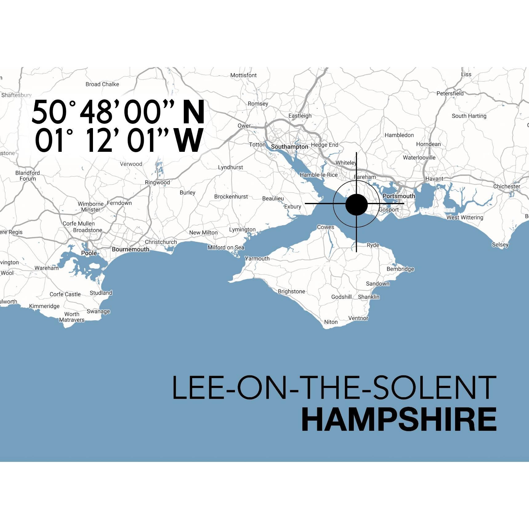 Lee-on-the-Solent Landmark Map-SeaKisses