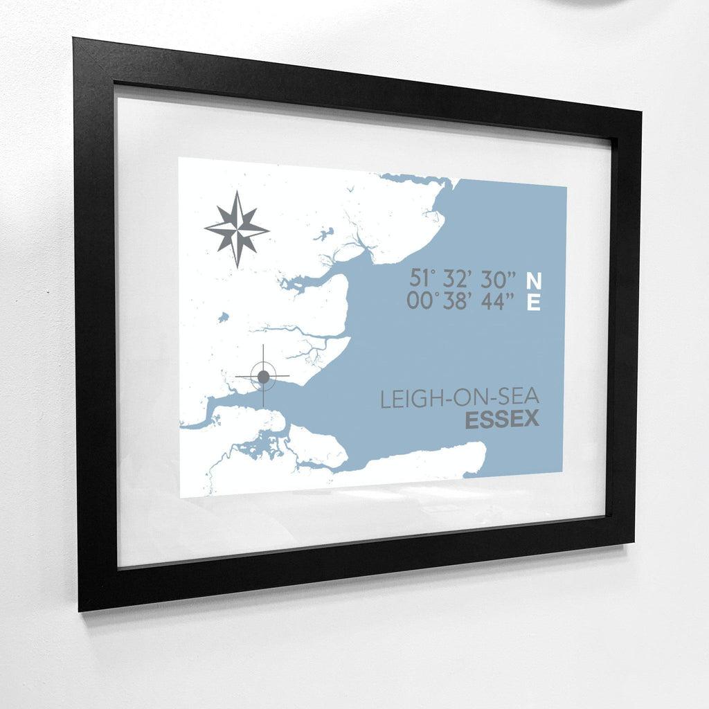Leigh-on-Sea Coastal Map Print-SeaKisses