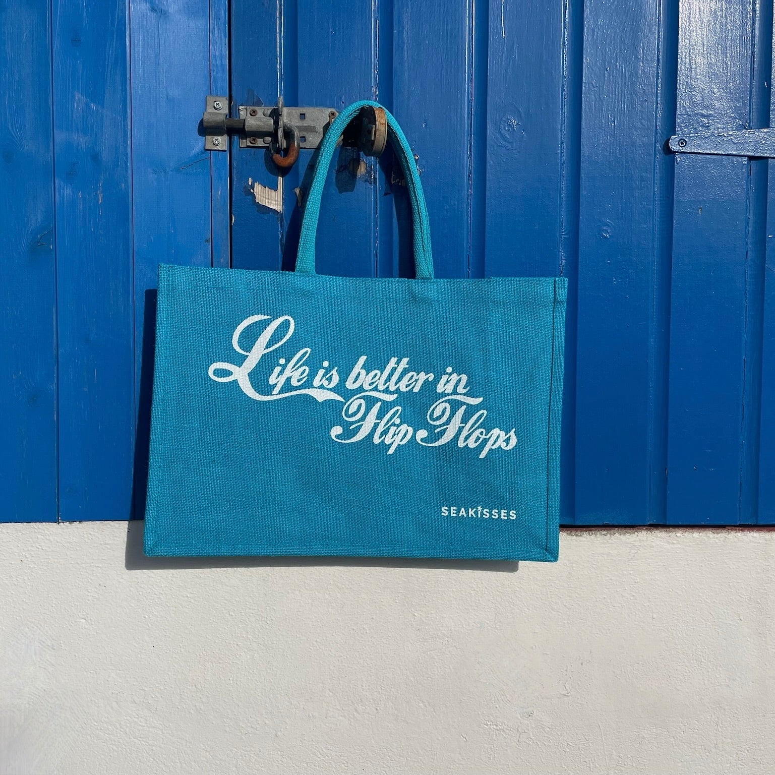 Life is Better in Flip Flops Jute Shoulder Bags - Slight Seconds-SeaKisses