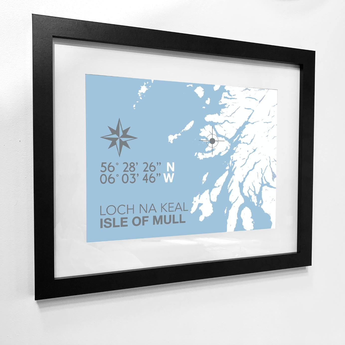 Loch Na Keal Coastal Map Print-SeaKisses
