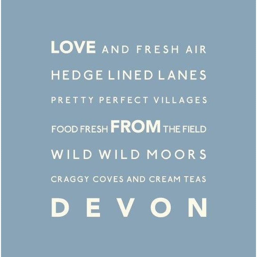 Love From Devon Greeting Card-SeaKisses