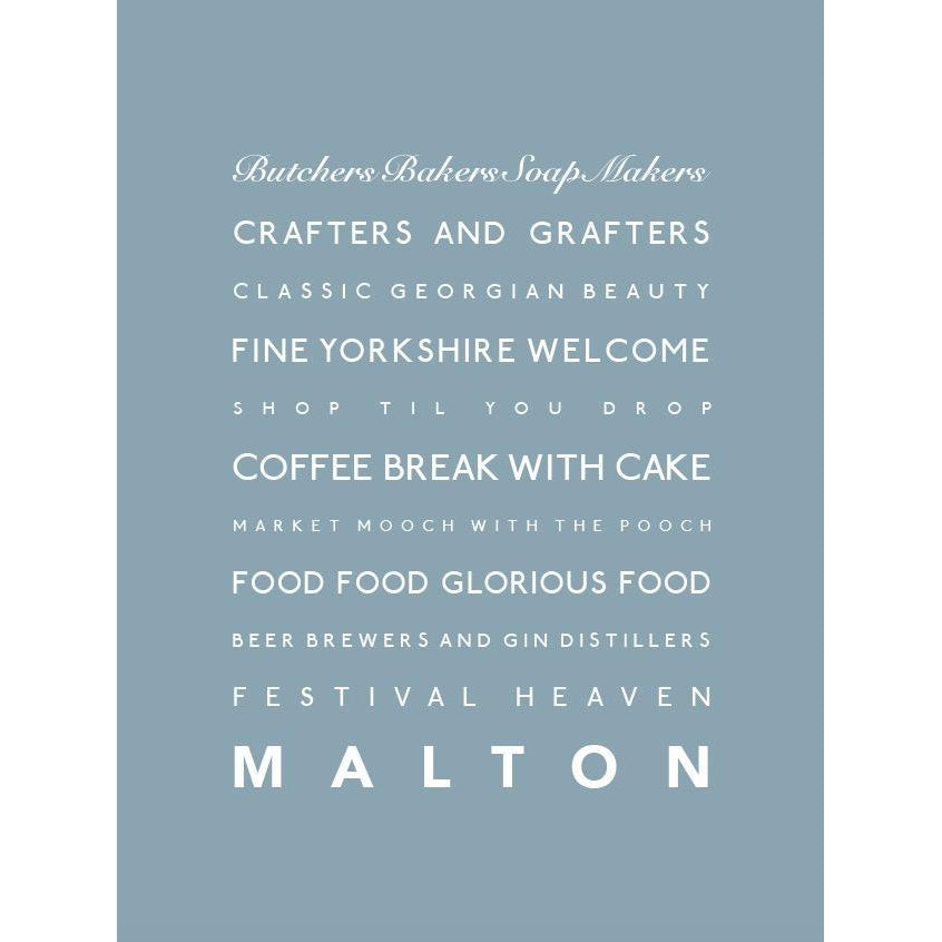Malton Typographic Print-SeaKisses