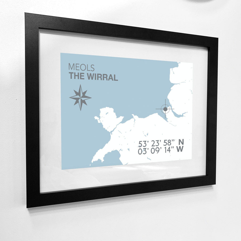 Meols Coastal Map Print-SeaKisses