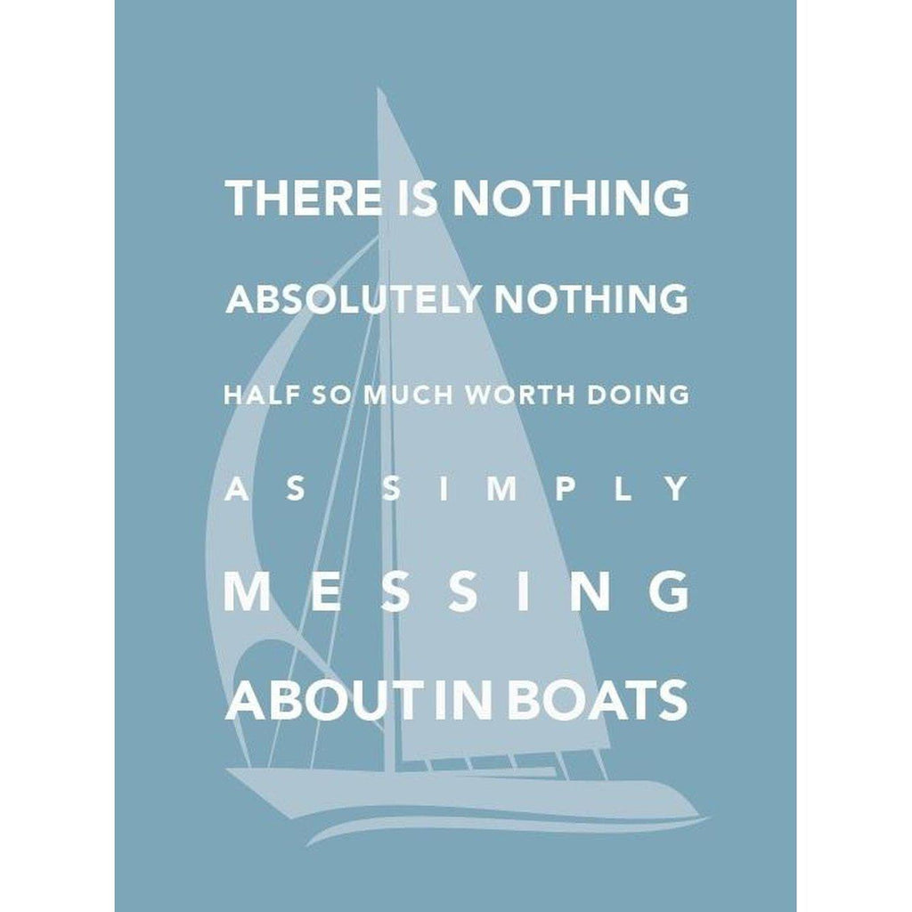 Messing About in Boats Typographic Print-SeaKisses