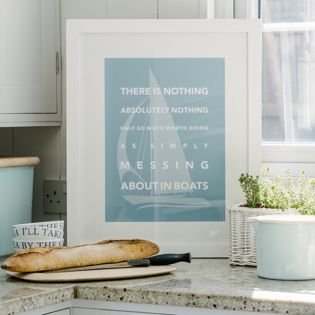 Messing About in Boats Typographic Print-SeaKisses