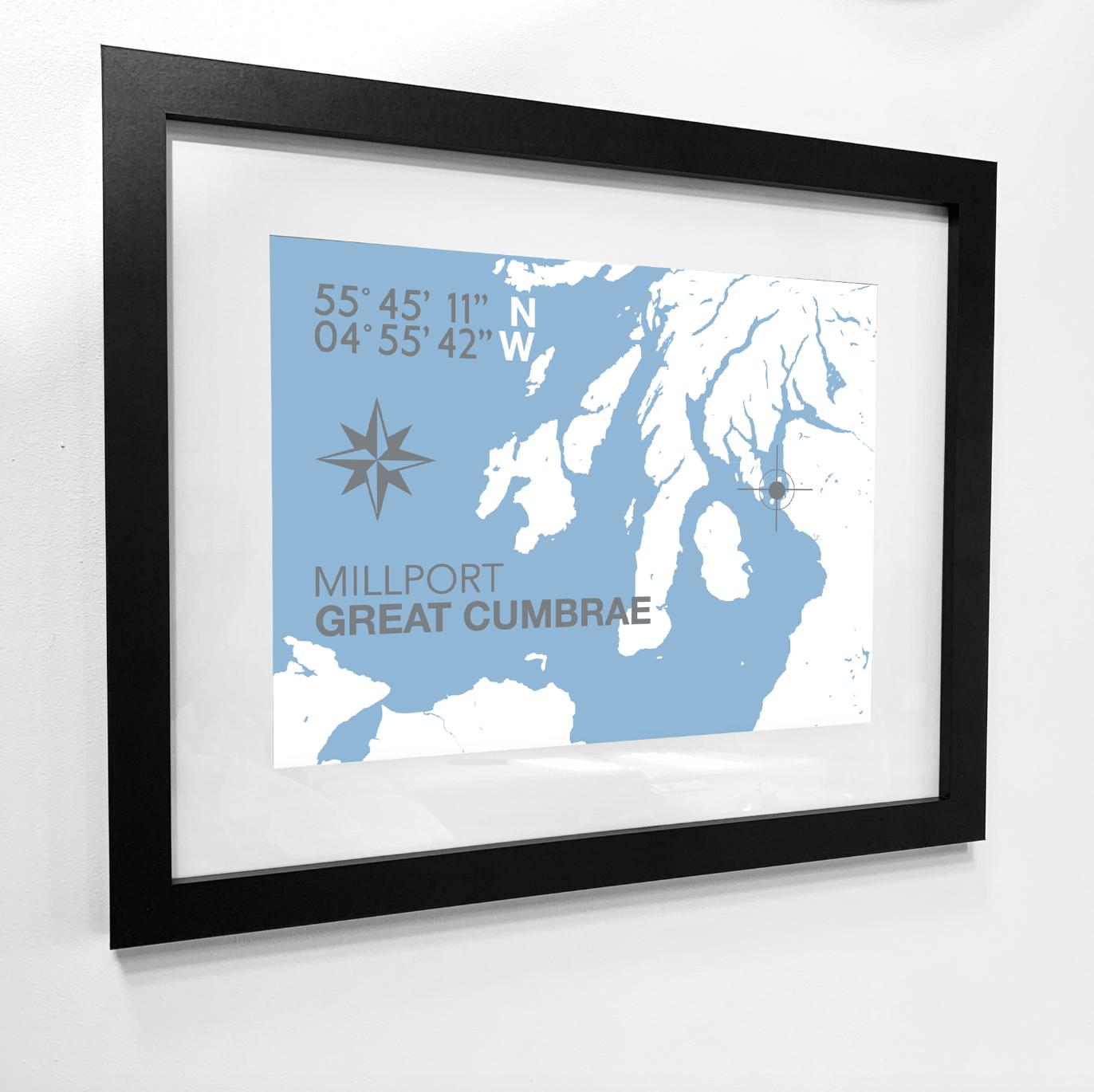 Millport Coastal Map Print-SeaKisses