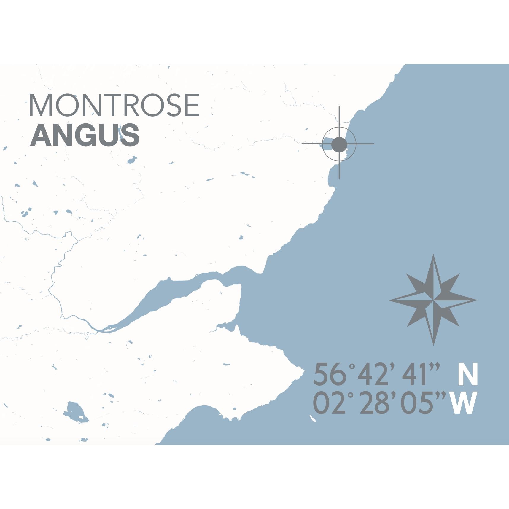 Montrose Coastal Map Print-SeaKisses