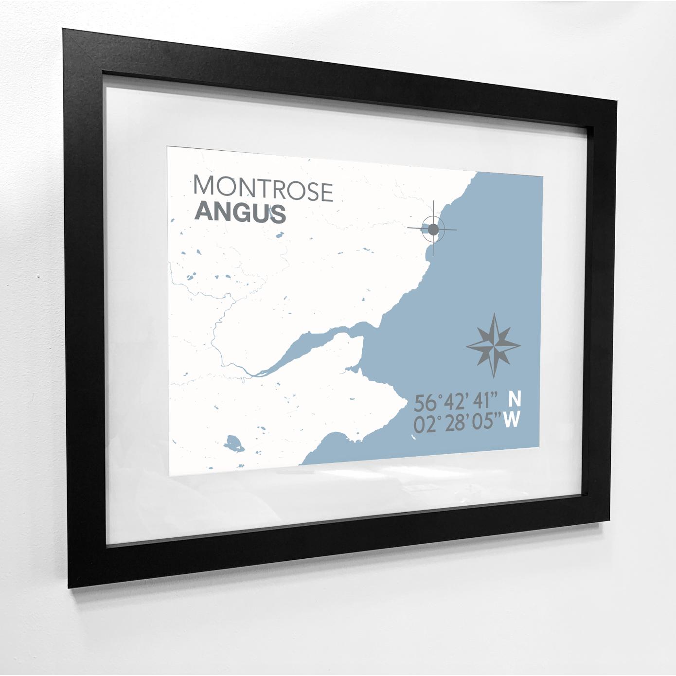 Montrose Coastal Map Print-SeaKisses