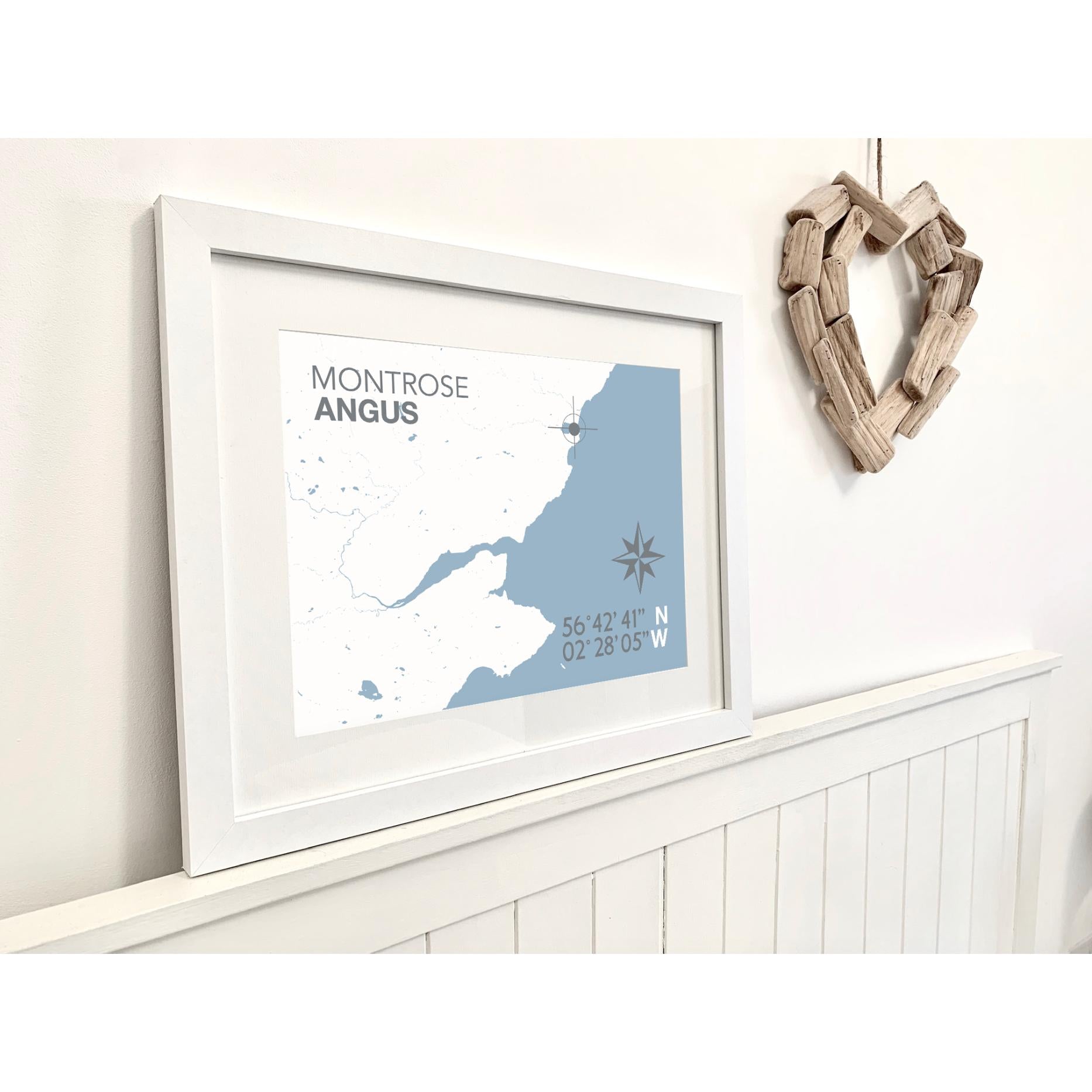 Montrose Coastal Map Print-SeaKisses