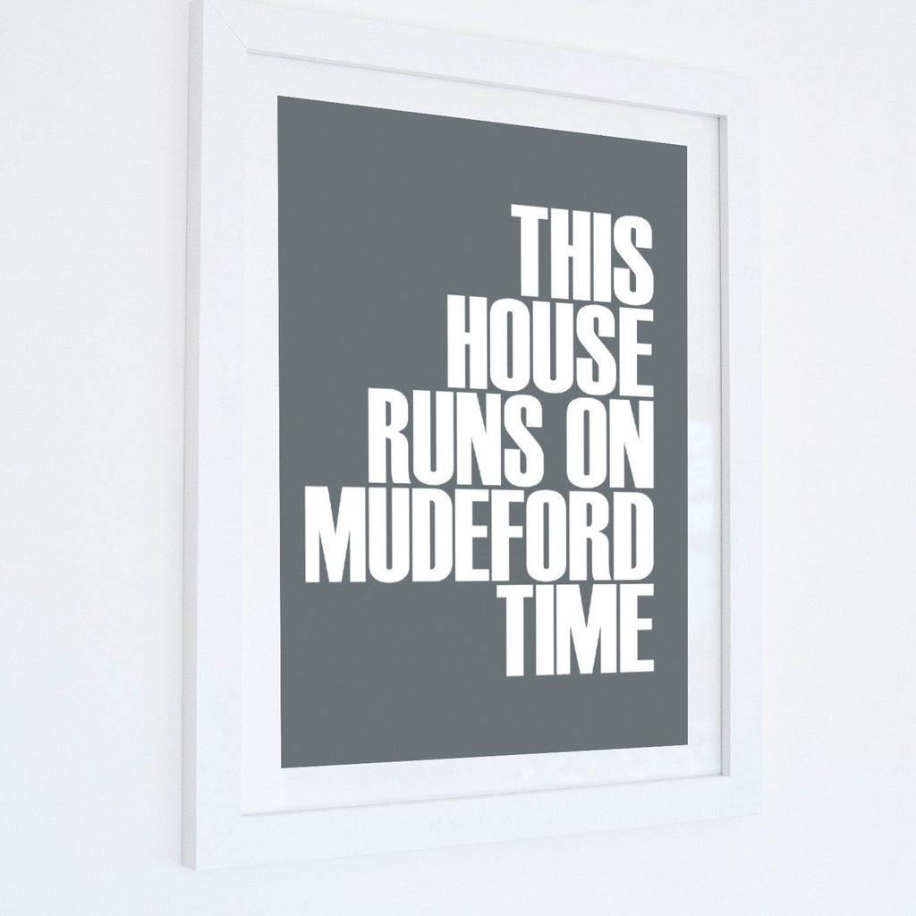 Mudeford Time Typographic Print-SeaKisses