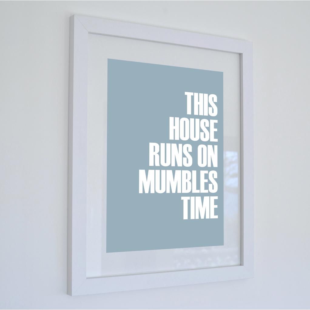 Mumbles Time Typographic Print-SeaKisses