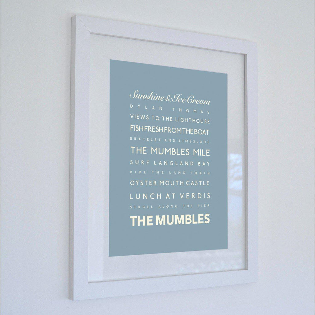 Mumbles Typographic Print-SeaKisses
