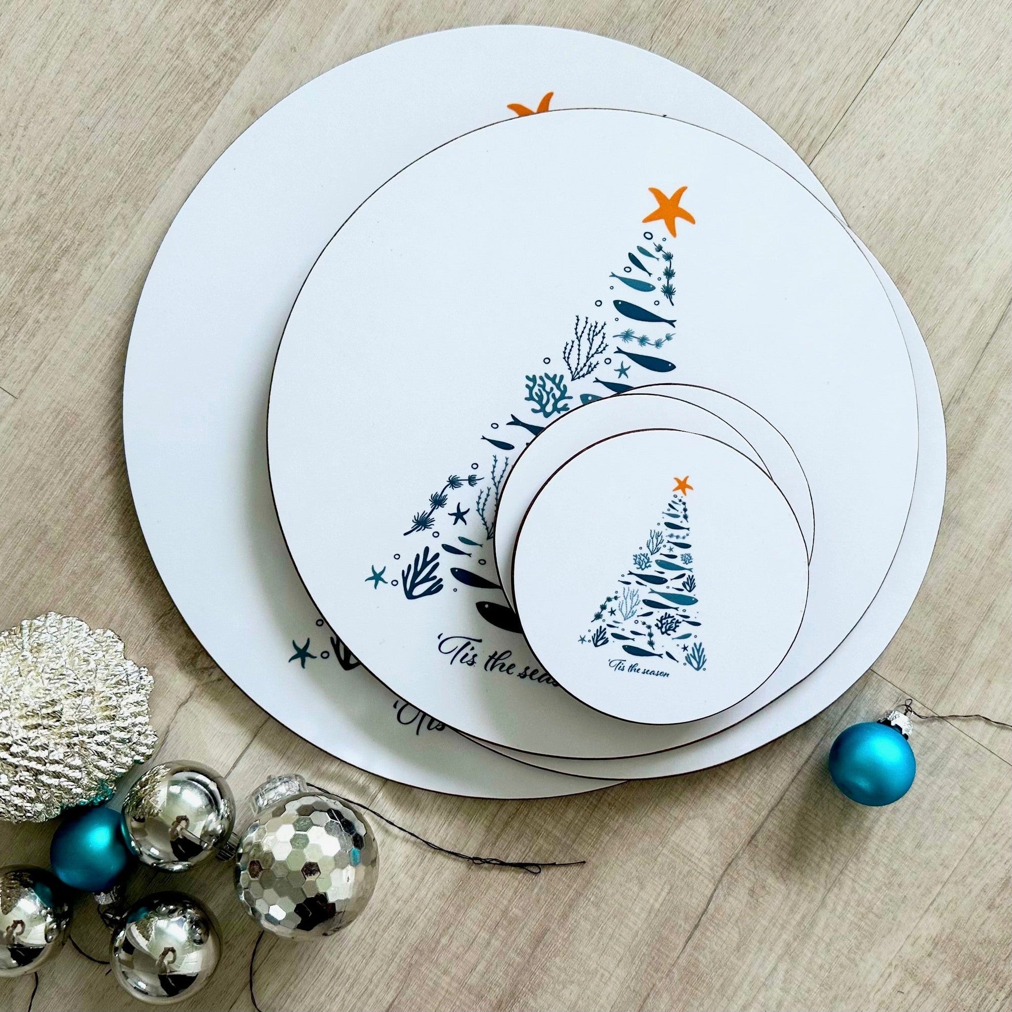 Coastal Christmas Serving Mat-SeaKisses