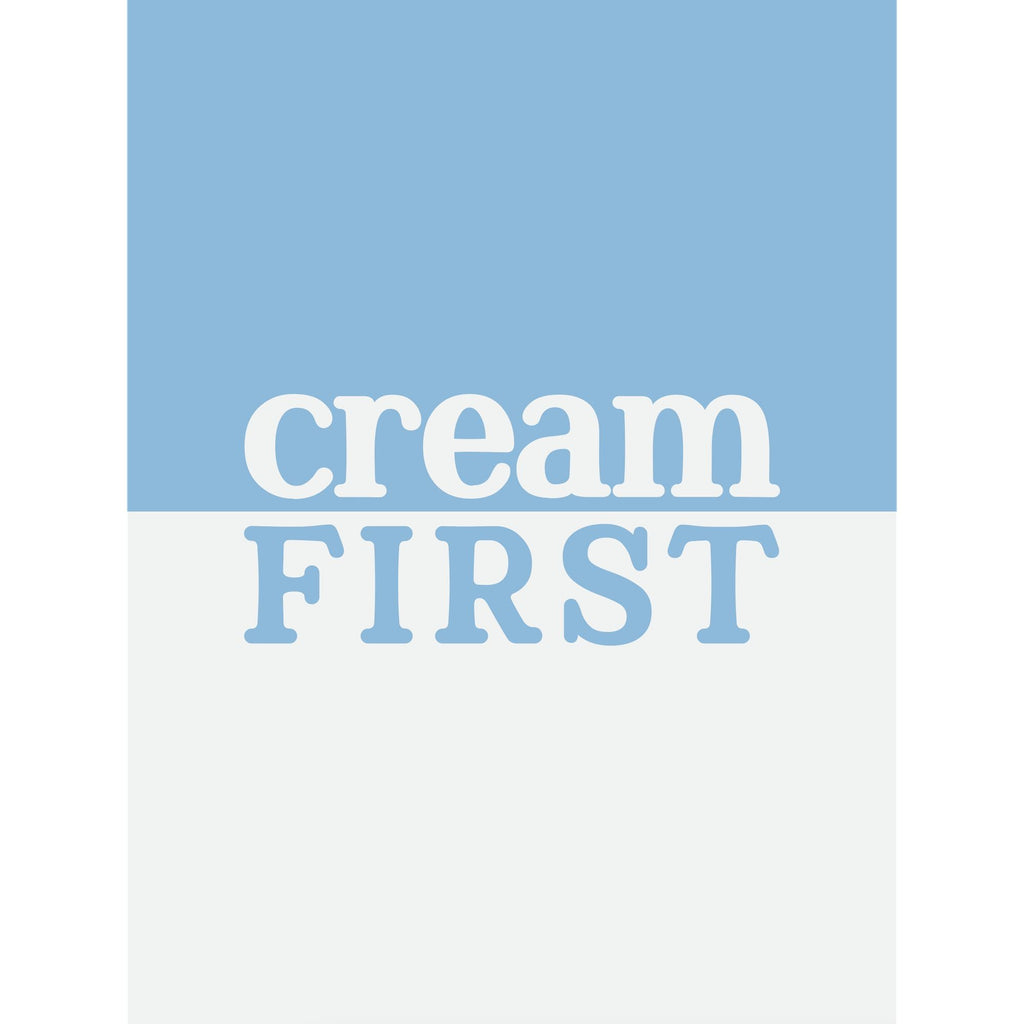 Cream First Typographic Print-SeaKisses