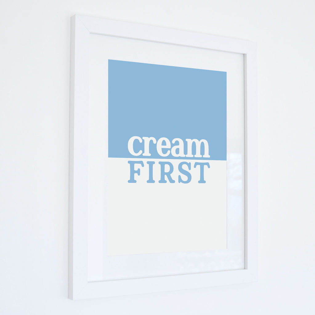 Cream First Typographic Print-SeaKisses