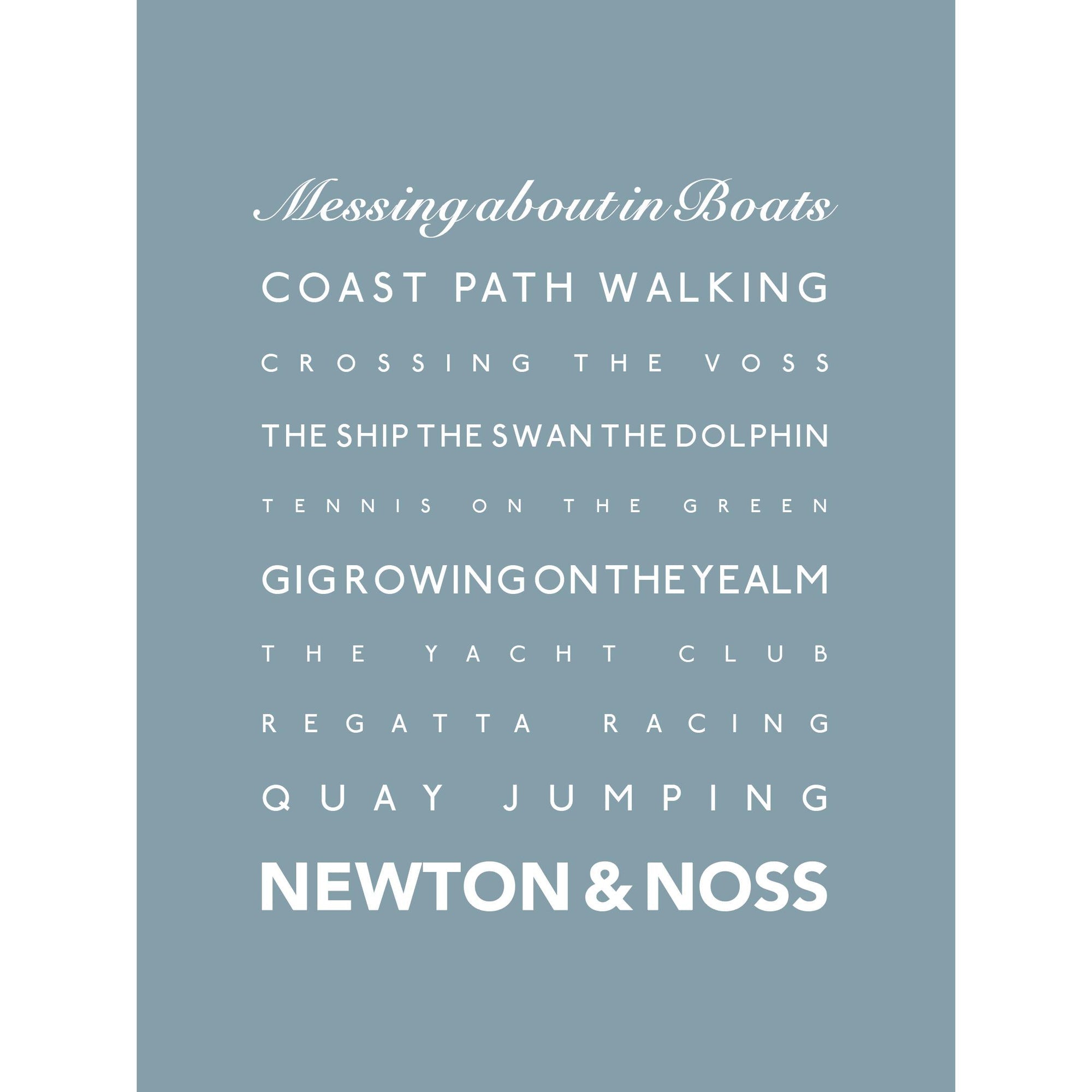 Newton & Noss Typographic Print-SeaKisses