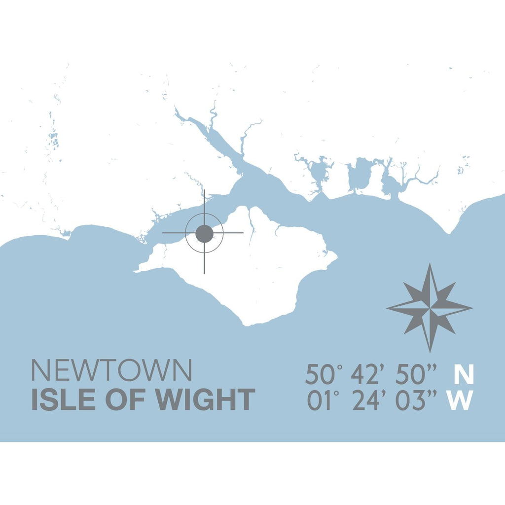 Newtown Coastal Map Print-SeaKisses