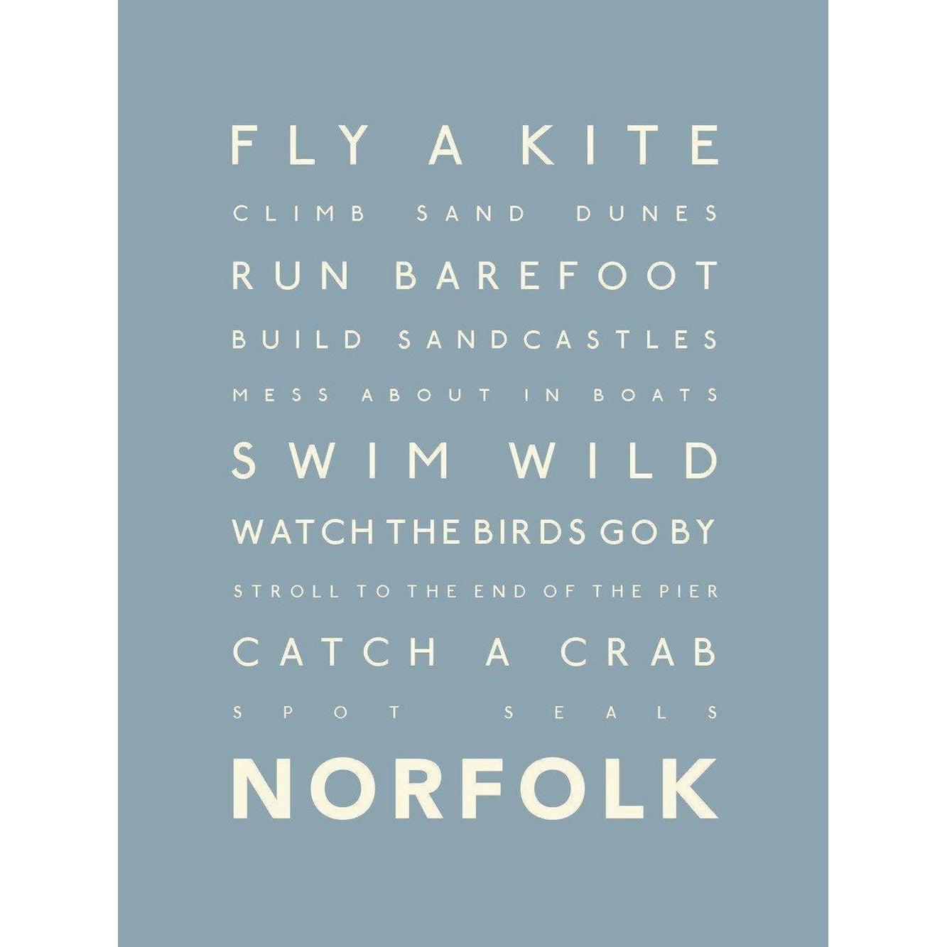 Norfolk Days Typographic Print-SeaKisses