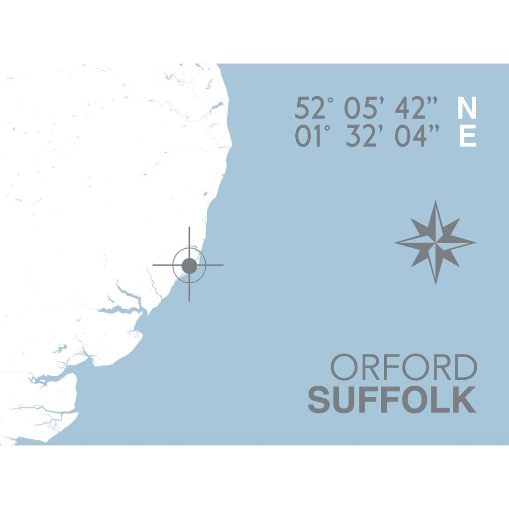 Orford Coastal Map Print-SeaKisses