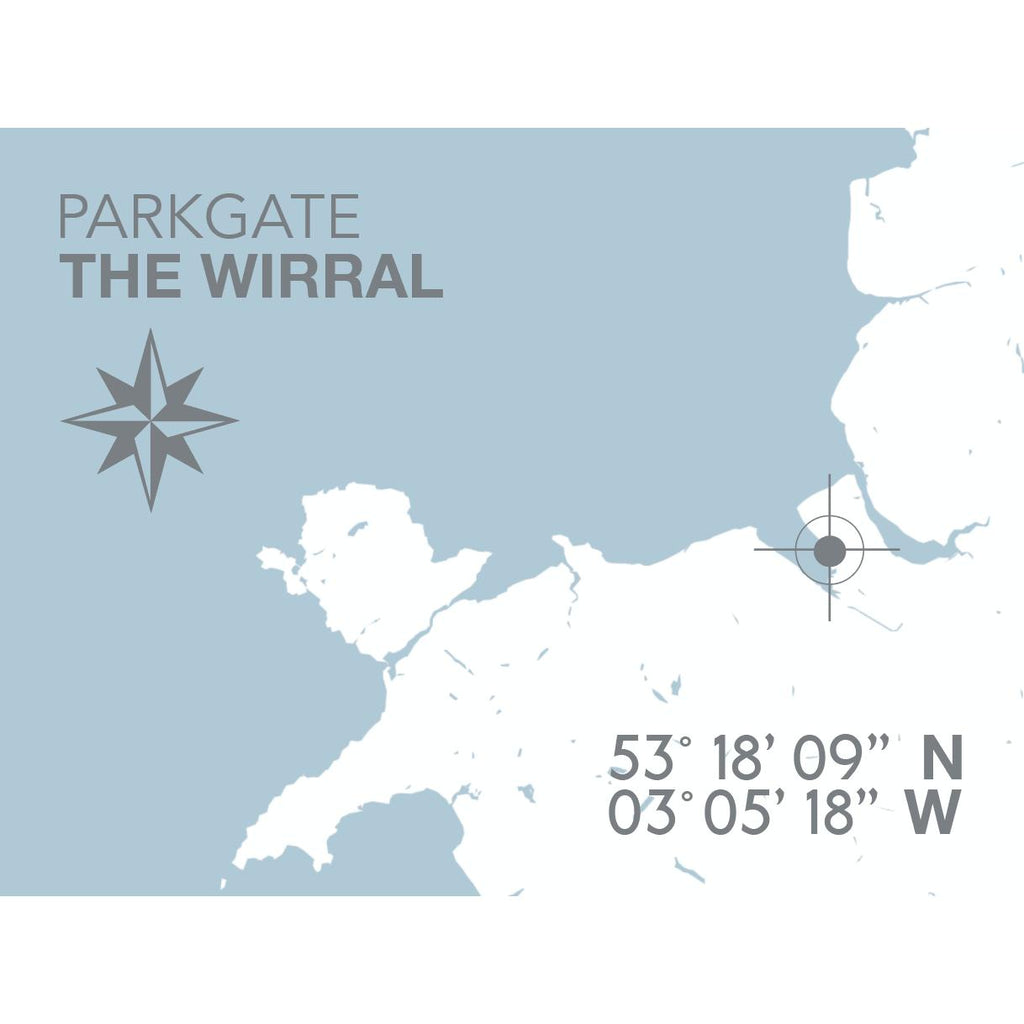 Parkgate Coastal Map Print-SeaKisses