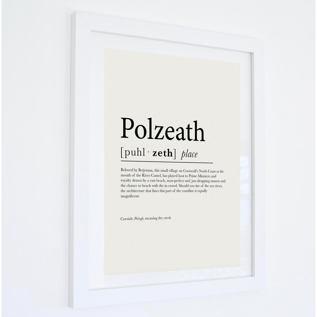 Polzeath Definition Typographic Print-SeaKisses