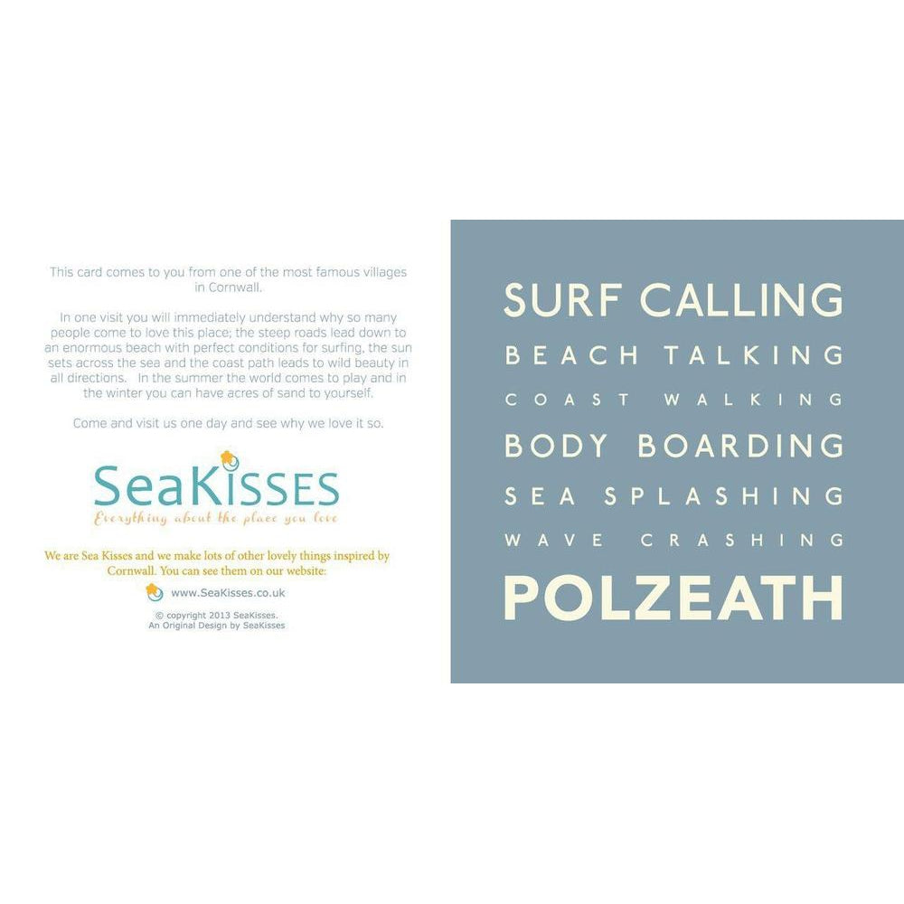 Polzeath - Greeting Card-SeaKisses