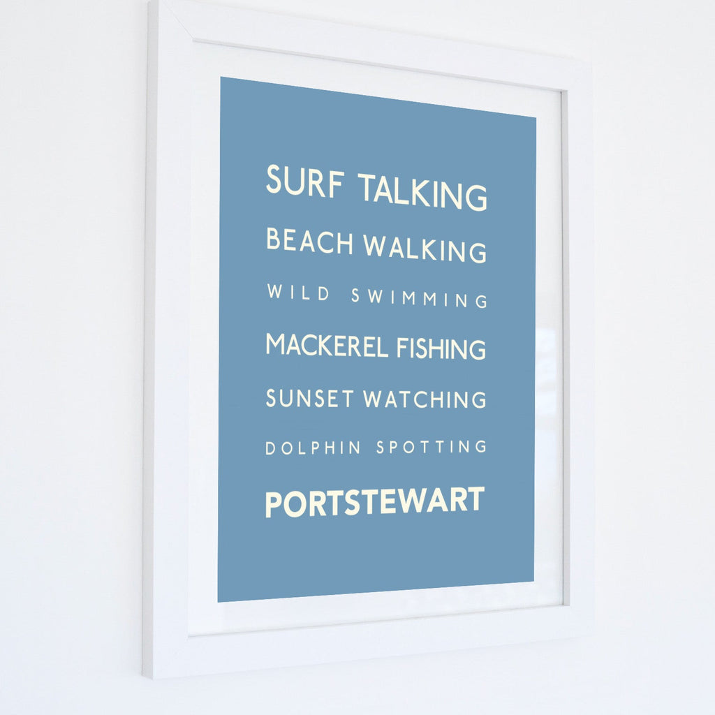 Portstewart Typographic Print- Coastal Wall Art /Poster-SeaKisses