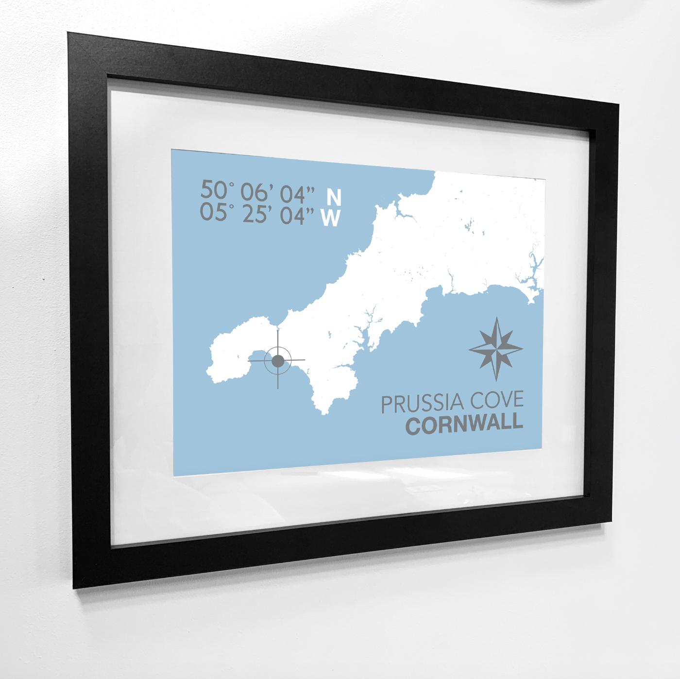 Prussia Cove Coastal Map Print-SeaKisses