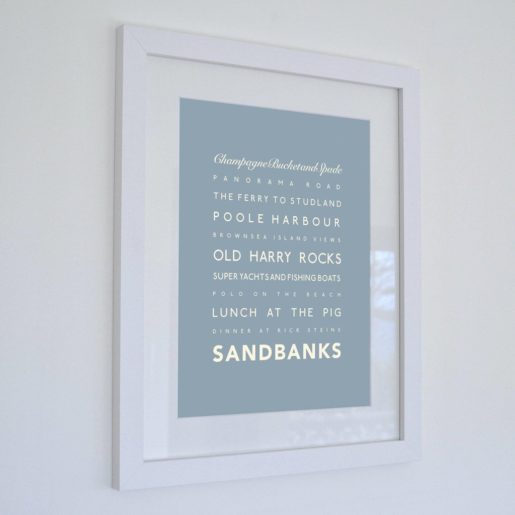 Sandbanks Typographic Print-SeaKisses