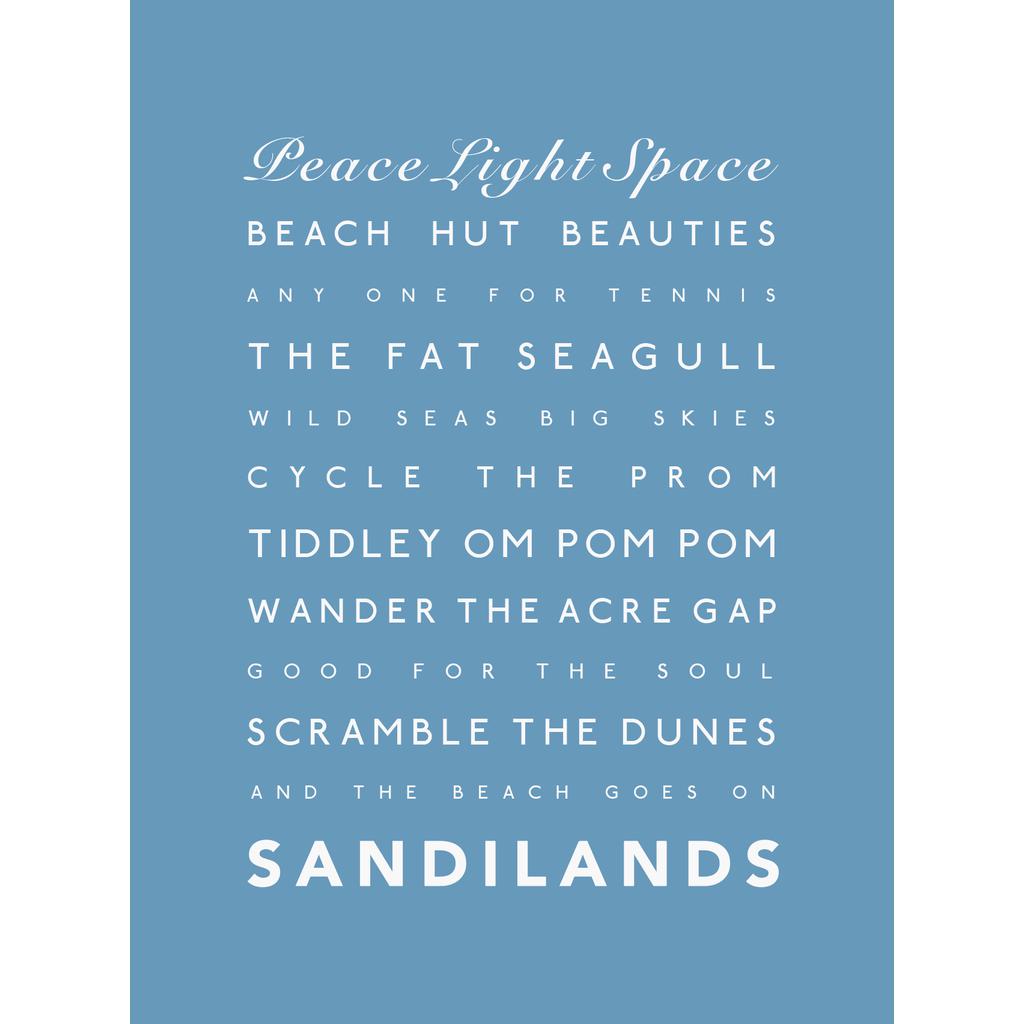 Sandilands Typographic Print-SeaKisses