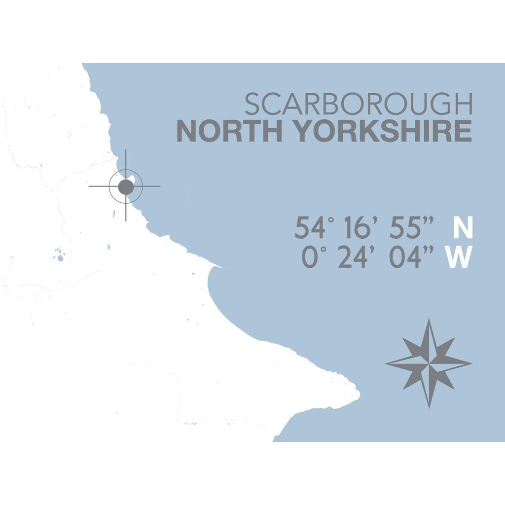 Scarborough Coastal Map Print-SeaKisses