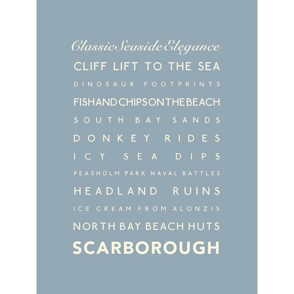 Scarborough Typographic Print-SeaKisses