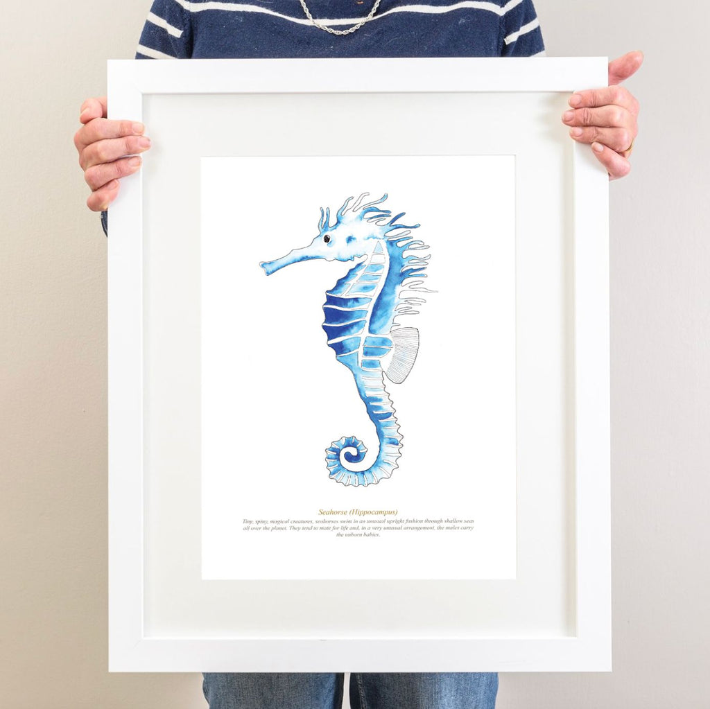 Seahorse Watercolour Print-SeaKisses