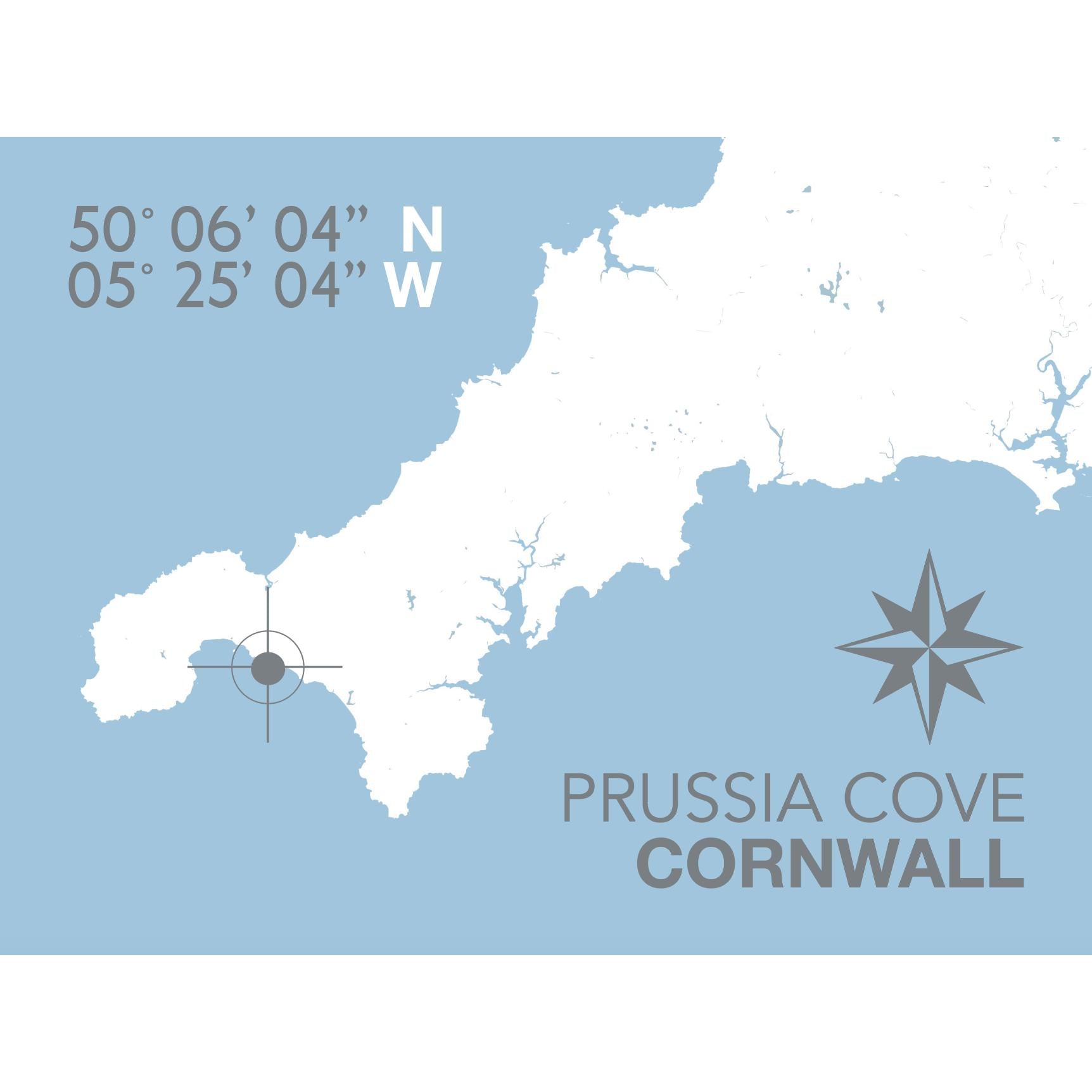 Prussia Cove Coastal Map Print-SeaKisses