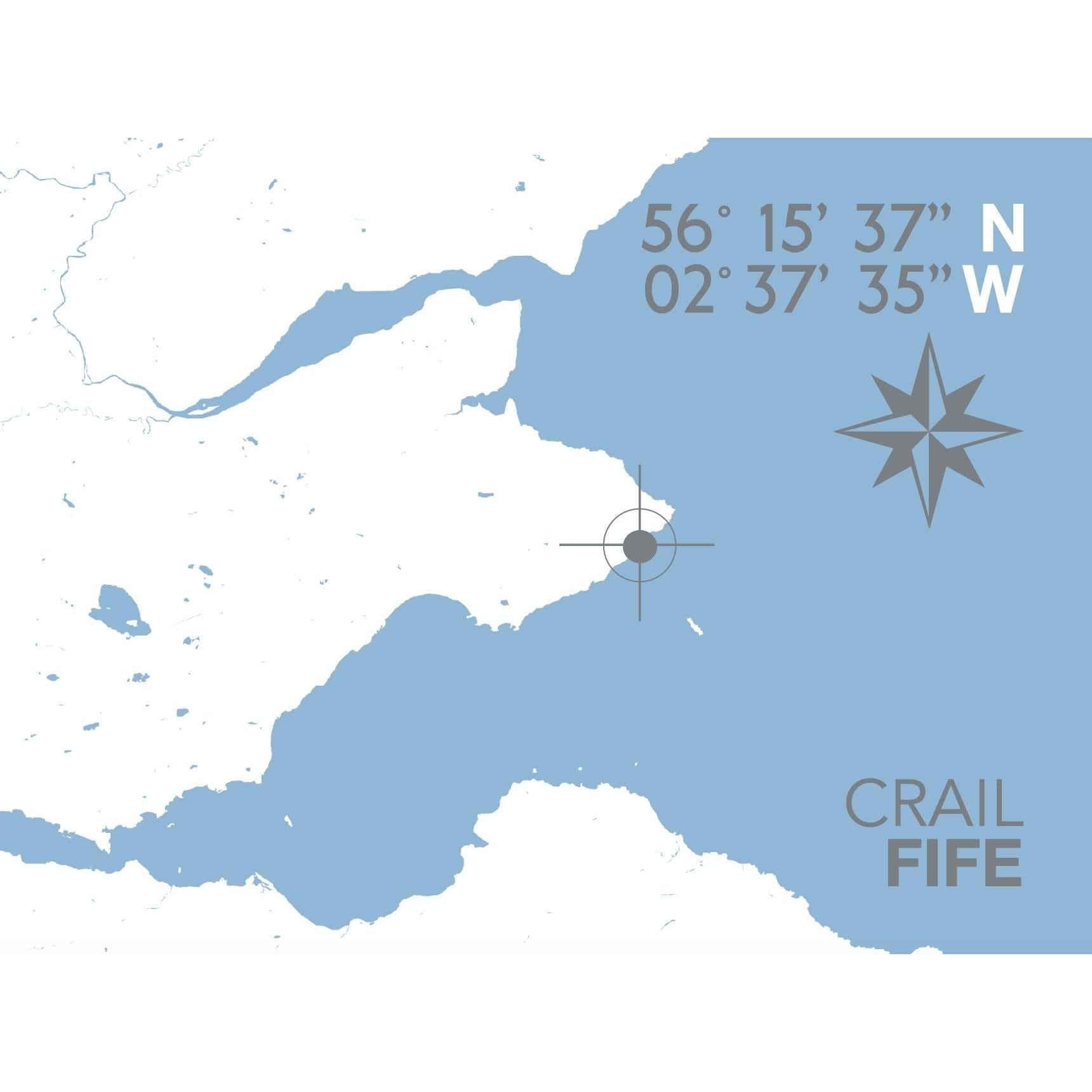 Crail Coastal Map Print-SeaKisses
