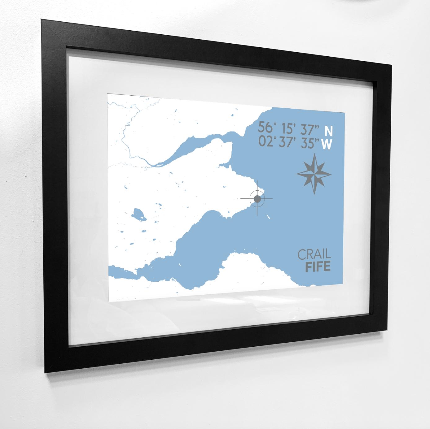 Crail Coastal Map Print-SeaKisses