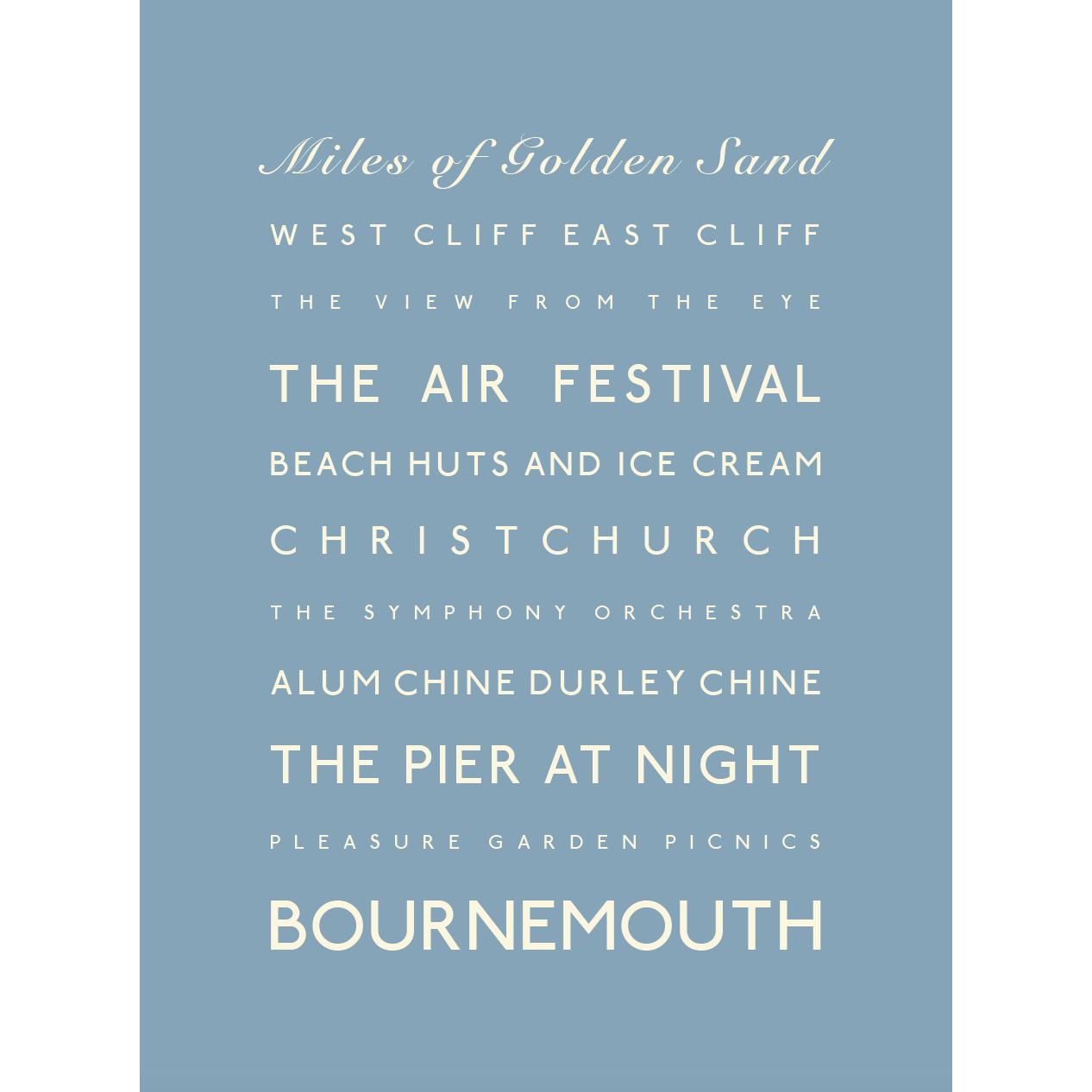 Bournemouth Typographic Print-SeaKisses