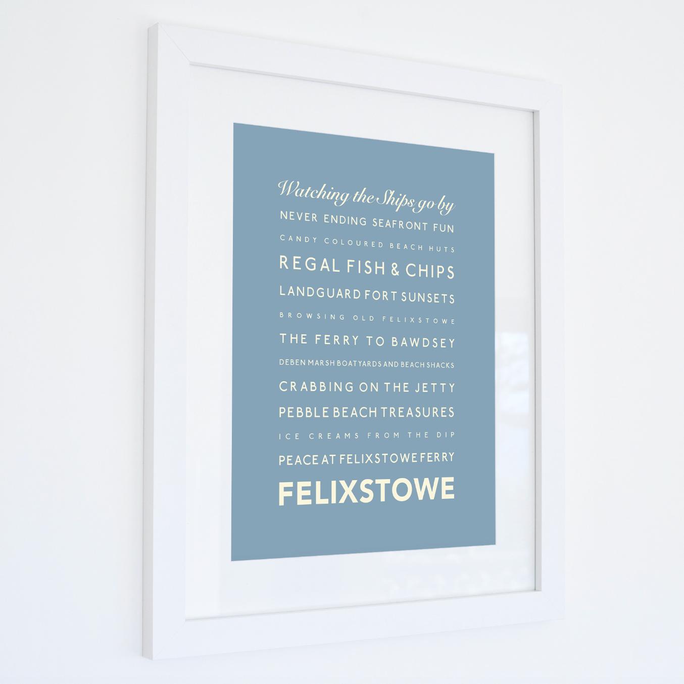 Felixstowe Typographic Print-SeaKisses