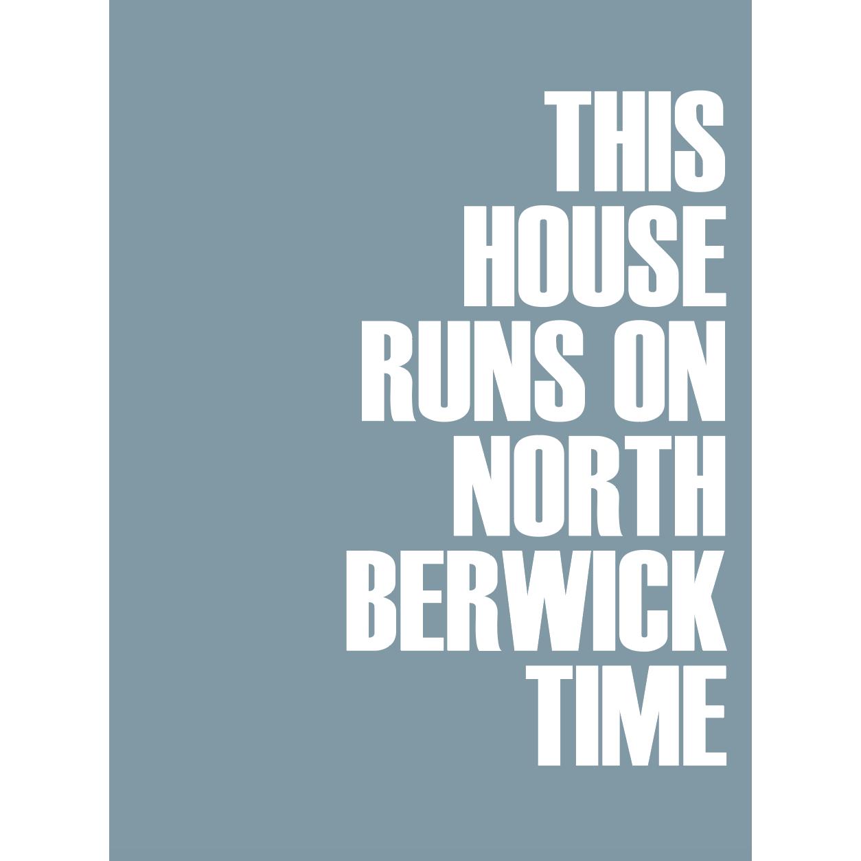 North Berwick Time Typographic Print-SeaKisses