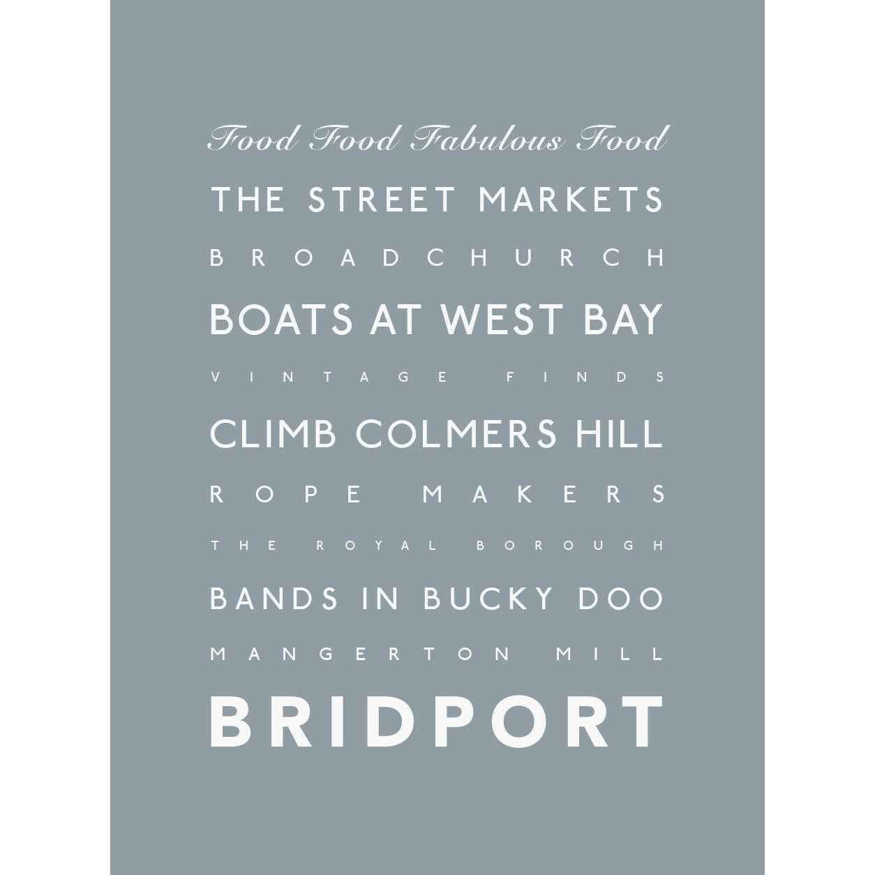 Bridport Typographic Print-SeaKisses
