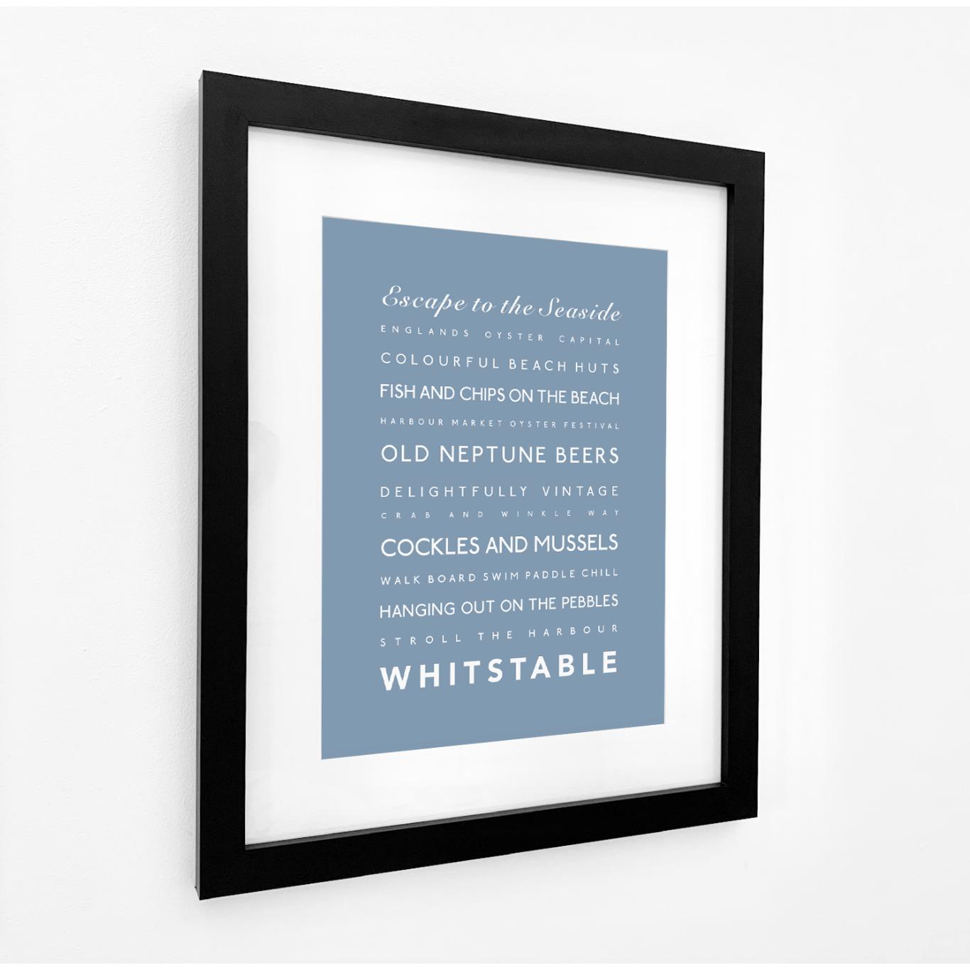 Whitstable Typographic Print-SeaKisses