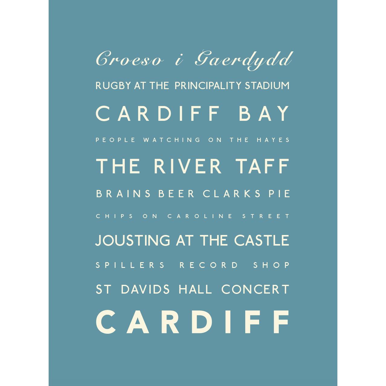 Cardiff Typographic Print-SeaKisses