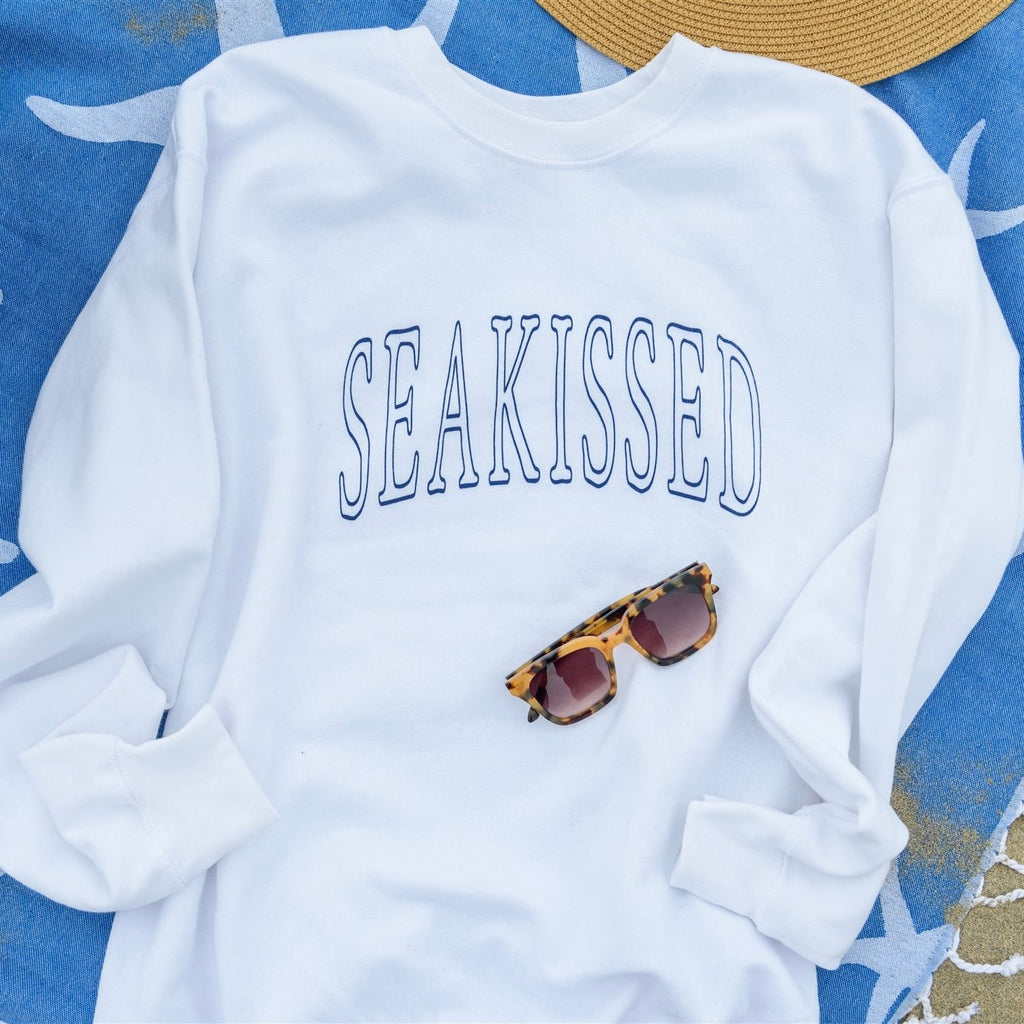 SeaKissed Sweatshirt - White-SeaKisses